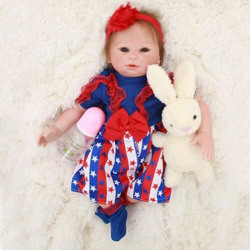 Soft silicone reborn baby dolls 19"48cm reborn babies girl Bebe reborn realista bonecas kids playmate reborn toys gift