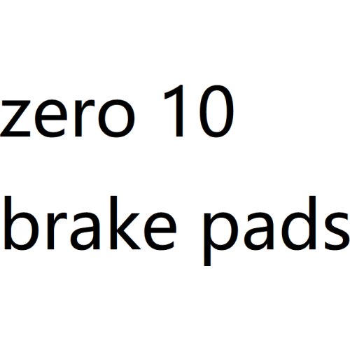 Zero 10 brakepads