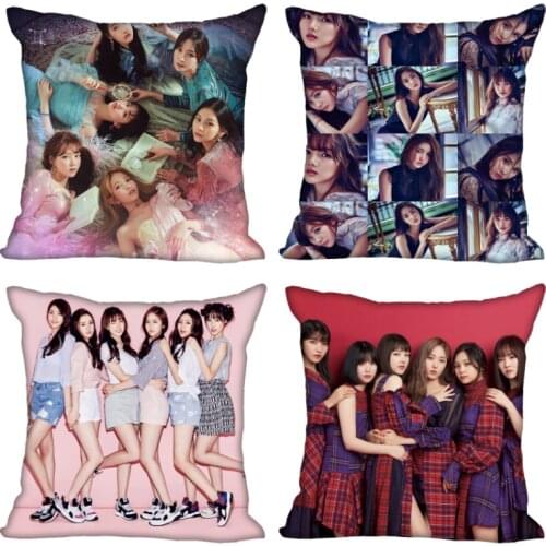 New Nice GFRIEND KPOP Pillow Cover Bedroom Home Office Decorative Pillowcase Square Zipper Pillow Cases Satin Soft No Fade