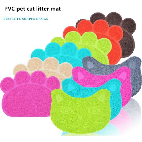 New Paw Print Pad Dog Cat Litter Mat Pet Puppy Kitty Dish Feeding Bowl Placemat Anti-skid Waterproof Sleeping Pad Cat Bed