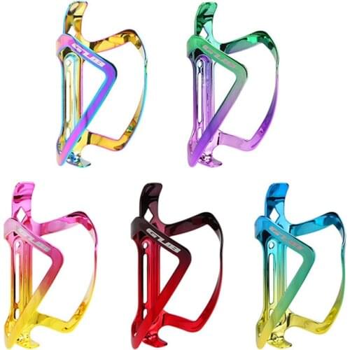 GUB New Dazzle Color Aluminum Alloy Bike Water Bottle Cage Cycling Bicycle Drink Water Bottle Rack Holder for Mountain Road Bike