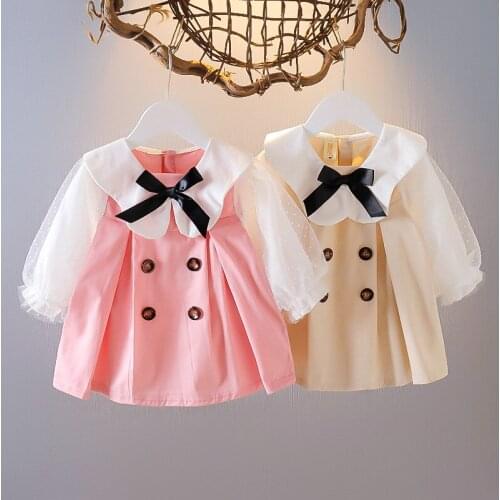 Newborn Baby Clothes Girls Dress 2021 New Autumn Long Sleeve Princess Dress Toddler Girls 1st Birthday Party Kids Vestidos 0-4Y