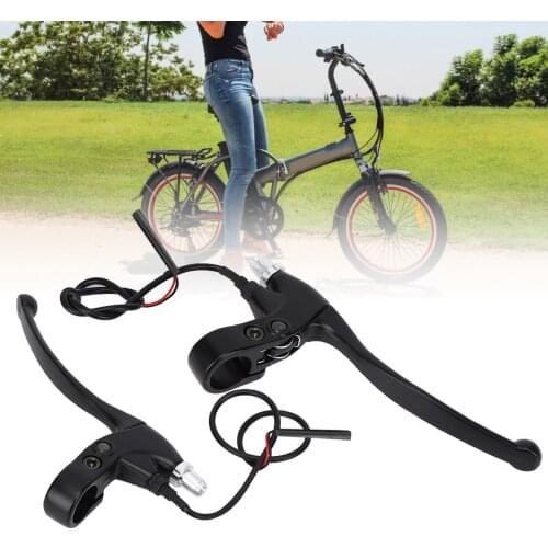 Dropshipping 1 Pair Brake Lever Aluminium Thicken Brake Lever Handle For Electric Bicycle Scooter Bike Brake Levers