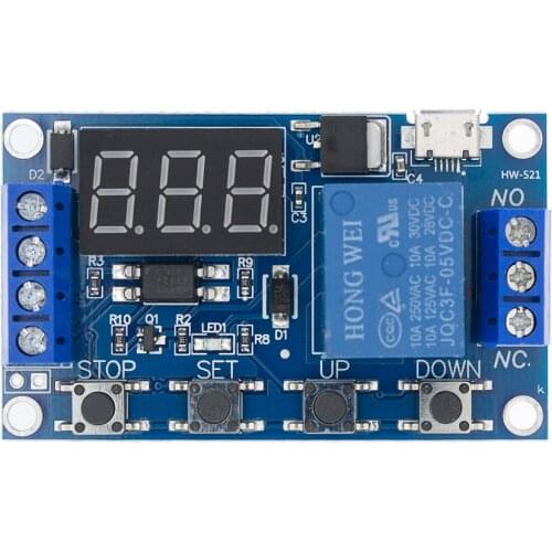 6-30V Relay Module Switch Trigger Time Delay Circuit Timer Cycle Adjustable 828 Promotion
