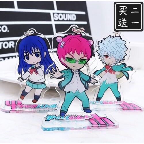 Saiki Kusuo no sai-nan Acrylic Stand Model Figure Keychain Disastrous Life of Saiki K. Charm Cosplay Cartoon Pendant Keyring
