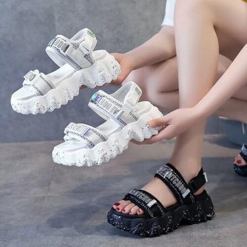 Women Summer Thick Bottom Sandals Female Rainbow Sole Comfortable Shoe Women Fashion Wedge With Open Toe Platform Shoes 2021