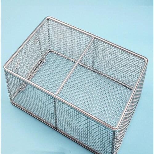 SS304 stainless steel metal parts cleaning net dryer basket kitchen strainer box extra large ear with handle