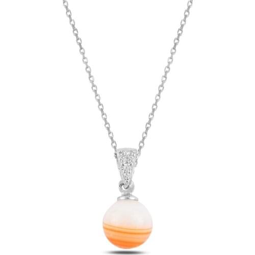 Silverlina Silver Dangle Ball Necklace