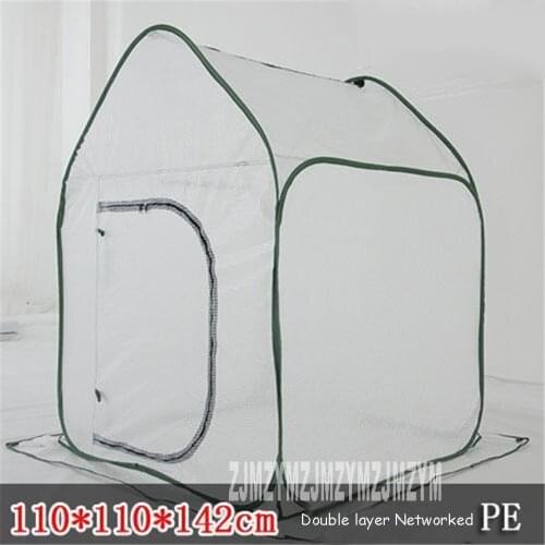 110X110X142CM Folding Flowers Greenhouse PE Domestic Material Greenhouse For Mini Greenhouse Plants,Single, Foldable, Secure