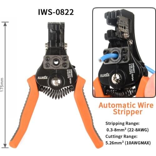 IWS-0822/HS-700B Automatic Stripping Pliers wire stripper Multi-function electrician wire Cable Cutter multifunctional Tool