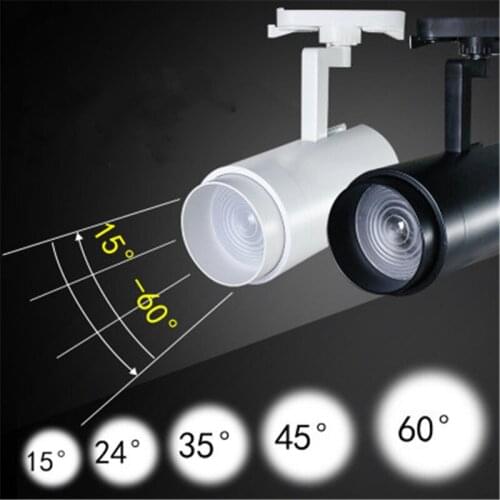 LED Focus Track Light 12W/15W/20W/30W Zoom COB Spotlight Spotlight Background Clothing Store Spotlight Track Spotlight