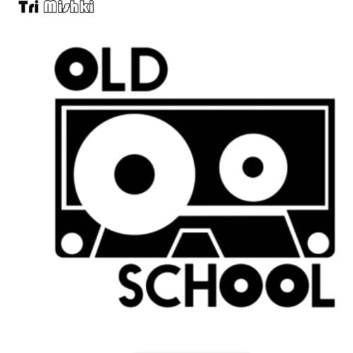 Tri mishki HZX1384 old school magnetic tape car sticker Vinyl Decals Waterproof sticker on Car Body Rear Window