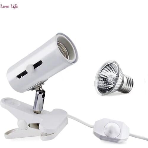 UVA+UVB 3.0 Reptile Lamp Kit with Clip-on Ceramic Light Holder Heating Lamp Set