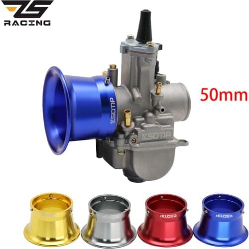 ZS Racing 50mm Motorcycle Modified Carburetor Air Filter Cup Wind Cup Horn Cup Fit Keihin OKO KOSO PWK24/26/28/30 PE CVK28/30