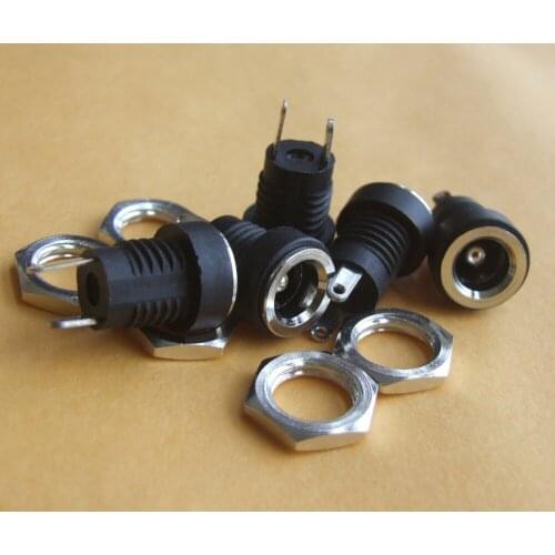 10PCS Copper 5.5mm x 2.1mm DC Socket Power Charger Plug Panel 3A adapter