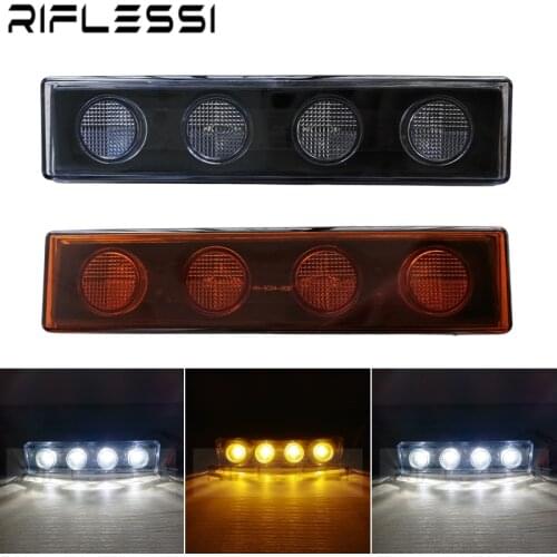 1 x 24V LED Sun Visor Lights For Scania Truck Trailer White Amber Signal Lamp Cab Top Clearance Light