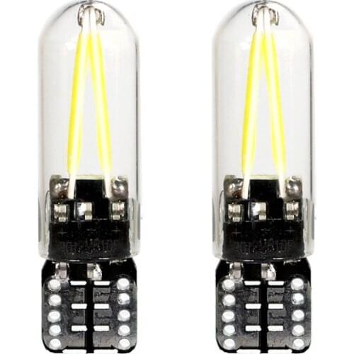 2PCS W5W LED Lamp T10 Leds Filament Chip Reading Dome Light Car Interior Wedge Parking 168 194 LED Auto Marker Lamp Bulbs Lada