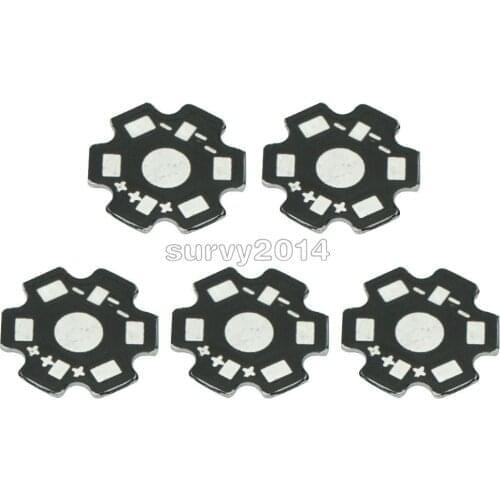 20pcs 20MM 1W 3W 5W High Power LED Universal Aluminum Plate Heat Sink Black NEW