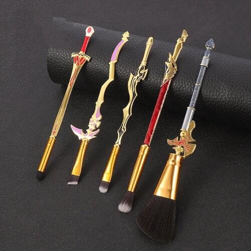 2021 Anime Powder Foundation Brush Concealer Bronzer Highlighter Soft Hair Metal Handle Brushes Liner Eye Makeup Brushes Tools
