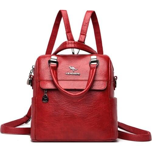 2021 Summer Women Leather Backpacks Fashion Shoulder Bag Female Backpack Ladies Travel Backpack Mochilas School Bags for Girls