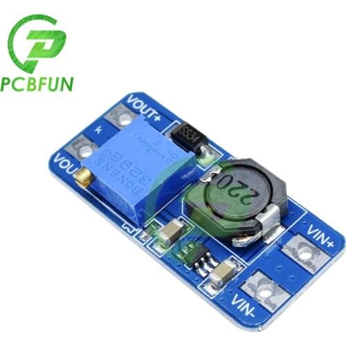 10PCS MT3608 DC-DC Step Up Converter Booster Power Supply Module Adjustable Boost Step-up Board Input 2V-24V MAX output 28V 2A