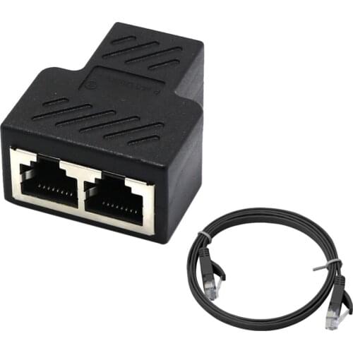 Lovoski Splitter Adapter LAN Network Ethernet Extender Connector Plug