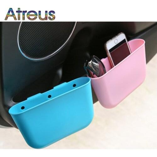 Car Hanging Phone Holder Storage Bag For Kia Sportage Rio 3 4 Ceed Sorento Audi A4 B8 B6 B5 B7 B9 A3 8P 8V 8L Q5 Q7 A5 A6 C6 C5