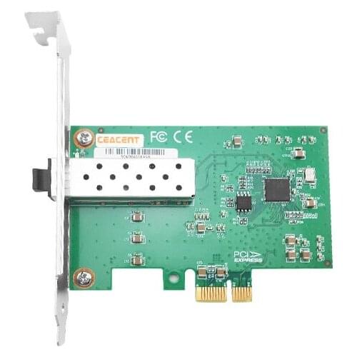 Ceacent AN8210-F1 intel I210 Chip 10/100/1000M SFP Single Port PCIe2.0 X1 Network Adatper