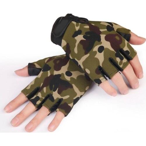 Camouflage Cycling Gloves Men Antiskid Gym Fitness Sports Half Finger Gloves Guantes Ciclismo Bike Motorcycle Gloves