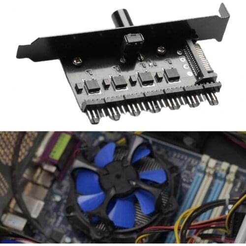 Computer Fan Motherboard Speed Controller Heat Dissipation Computer Case SATA 4Pin Fast Cooling Fan Temperature Controller