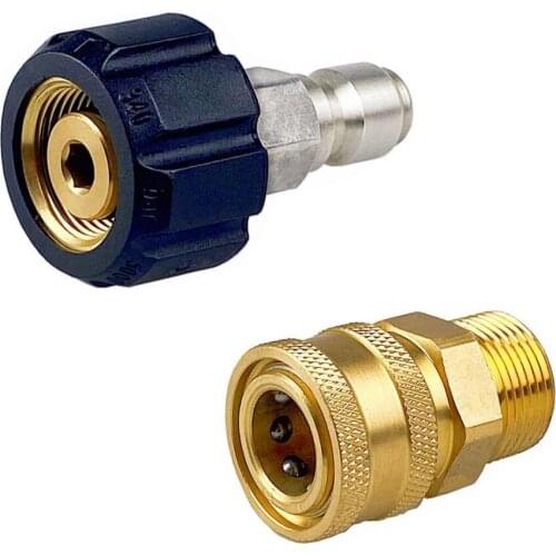 Metric M22 14MM/15MM Swivel Adaptor With 3/8 Inch Quick Plug And 3/8" Disconnect Fitting With M22 Theard For Pressure Washer
