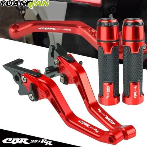 Motorcycle CBR 954 RR CNC Adjustable Foldin Racing Grips Handle Grips Brake Levers Clutch For Honda CBR954RR CBR954 RR 2002-2003