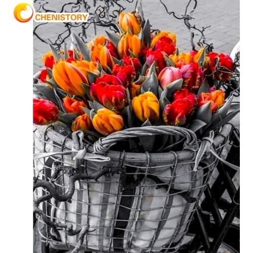 Modern DIY Painting By Numbers Lotus Flowers Canvas Pictures Oil Painting For Living Room Wall Art Home Design Decoration Gift