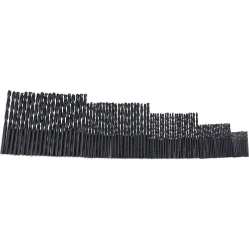 HOEN 100Pcs/Set Twist Drill Bit Set Tool For Metal Sets 1/2/3/4/5mm HSS High Speed Steel Drilling Woodworking Tool