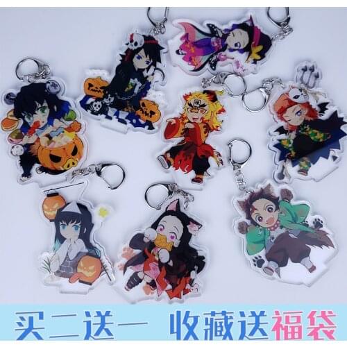 Anime Demon Slayer Kimetsu no Yaiba Kamado Tanjirou Acrylic Stand Figure Model Plate Double-Sided Desk Decor Cosplay Xmas Gifts