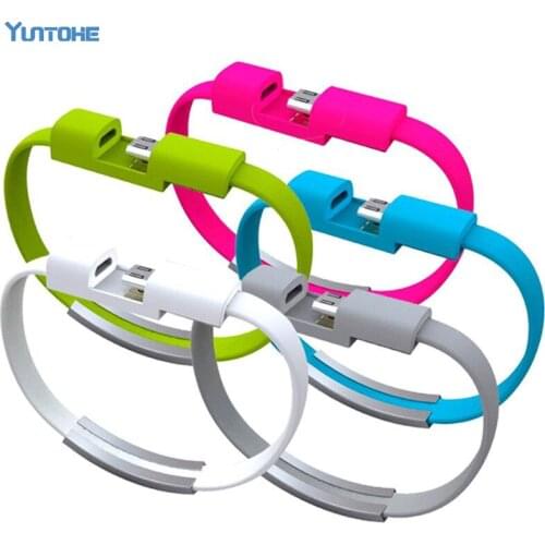 Wholesale 22cm New Bracelet 8pin USB Data Charging Cable for IPhone XS Max XR X 7 8 6 USB Phone Charger Cables 100pcs/lot