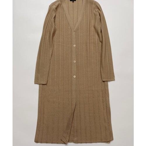 2021 Autumn Fashion Sweater Merino Wool Slit Knit Women Cardigan