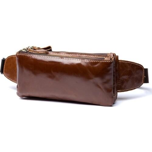 Genuine Leather Men Waist Pack Casual Bum Hip Bag Belt Phone Bag Case Fanny Pack For Women Men Travel Waist nerka Bag