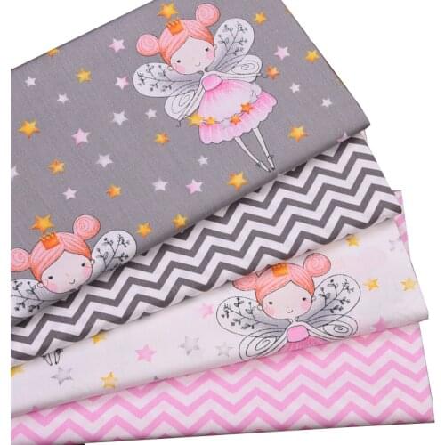 Syunss Princess 100% Cotton Fabric Diy Patchwork Cloth For Quilting Baby Cribs Cushions Girl Dress Toy Sewing Tissus Material