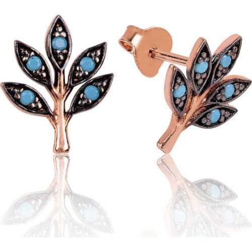 Tevuli 925 Sterling Silver Love Branch Studded Earrings