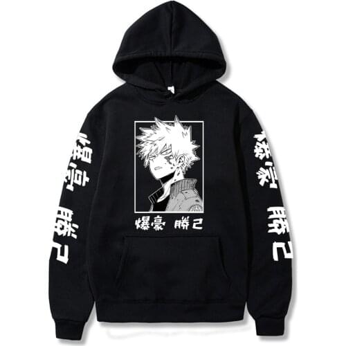 Japan Anime My Hero Academia Cosplay Hoodie Women Men Harajuku Sweatshirt Bakugou Pullover Hooded Jacket Sportswear