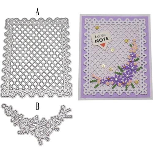 Creative Background Cutting Dies for Card Making, URYKE Die Cuts Stencil Metal Pattern Template for DIY Embossing Scrapbooking