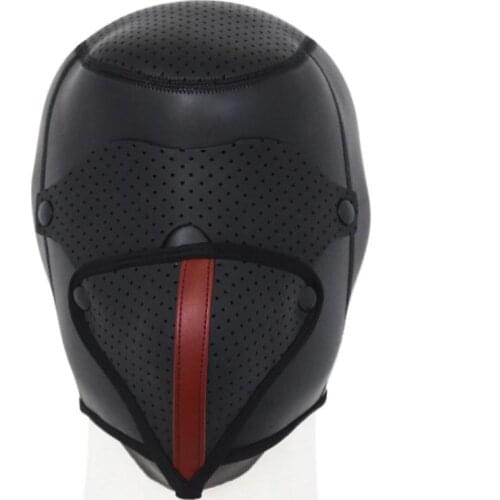 Unisex Soft Padded Latex Play Dog Headgear Removable Mask Hood Fetish Full Enclosed Head Bondage Pet Fetish Sex Products