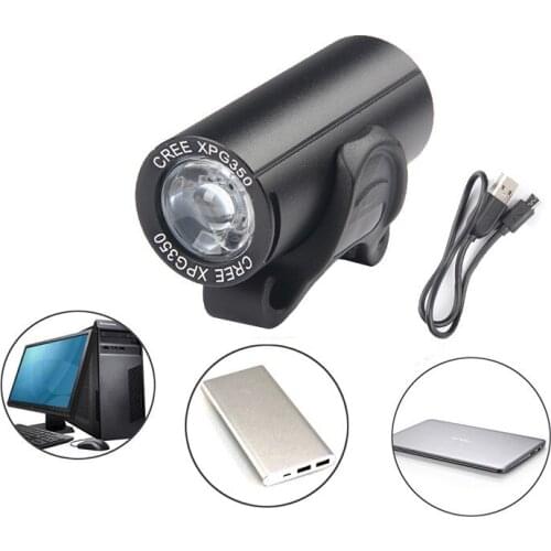 Bicycle Light Mini USB Rechargeable 350LM XPG LED Bicycle Headlight Waterproof Flashlight Lumen LED Bike Lamp Cycle FlashLight