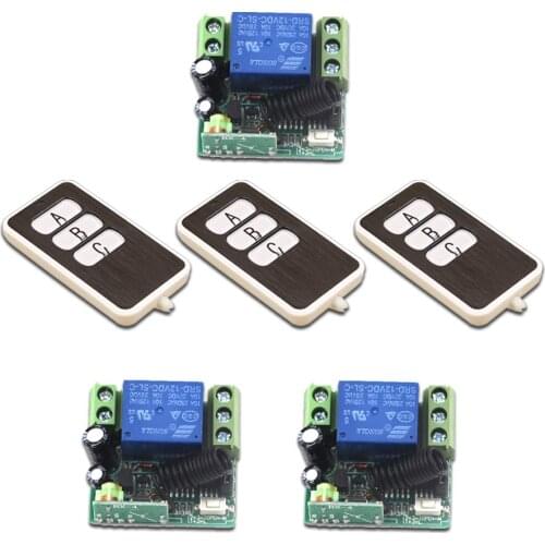 Gate Remote Control DC12V Mini 315/433MHz Wireless Remote Control System Door Opener Switch Universal Smart Home Remote Control