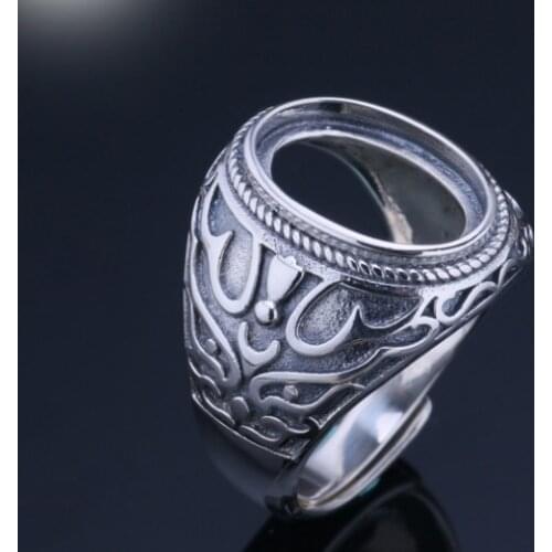 10.3*14.3mm 925 STERLING SILVER Semi Mount Bases Blanks base blank Pad VINTAGE rings ring Setting set jewelry gift diy A2174