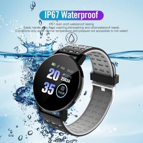 119Plus Waterproof Heart Rate Sleep Monitoring Pedometer Fitness Smart Bracelet