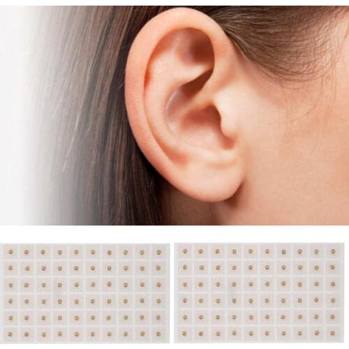 Acupuncture Massage Ears Stickers Relax Therapy Needle Patch Auricular Auriculotherapy Vaccaria Ear Massage Care Stickers 120pcs