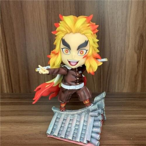 18cm Rengoku Kyoujurou Demon Slayer Yan Zhu Q Standing GK Ver. PVC Action Figure Kimetsu no Yaiba Tanjirou Inosuke Model Toy
