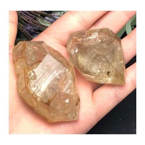 2Pcs High quality!!!100% pure natural crude ore stone crystal block, super - beautiful crafts